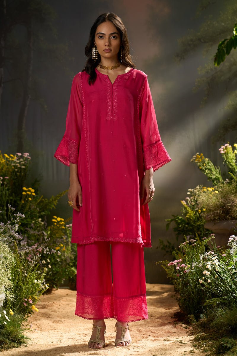 Azalea Pink Festive Kurta Set