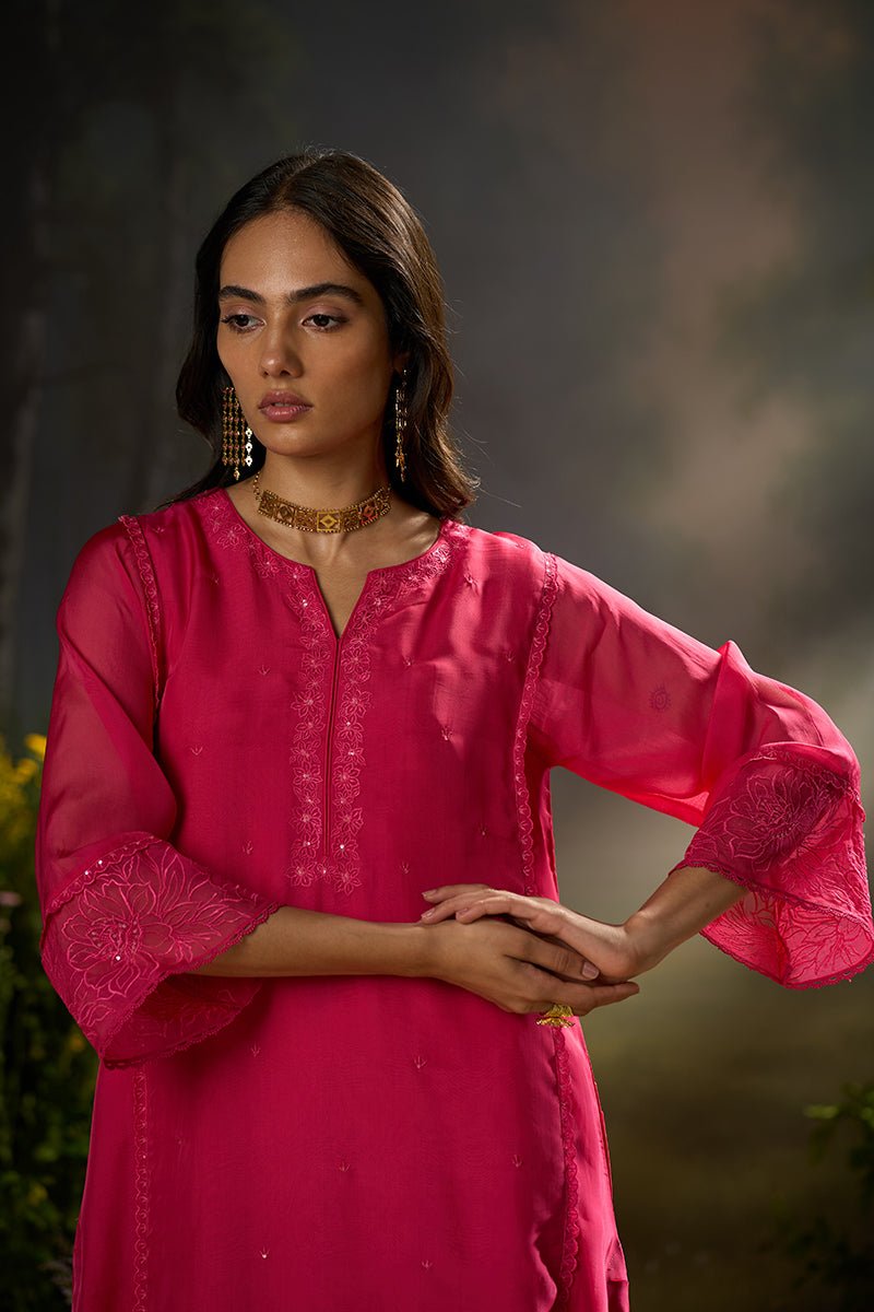 Azalea Pink Festive Kurta Set