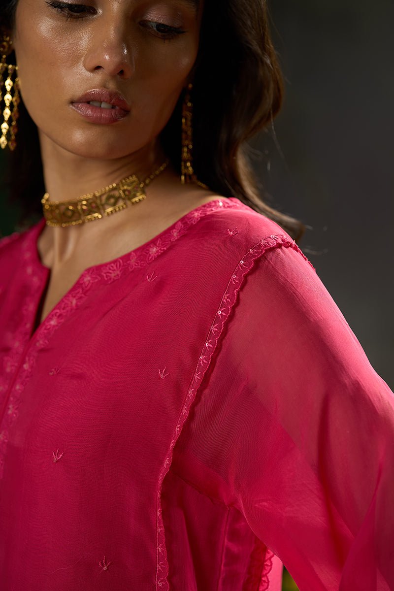 Azalea Pink Festive Kurta Set
