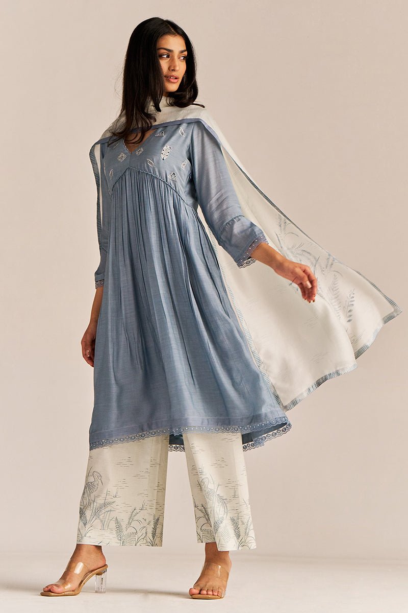 Stone Grey Kurta Set