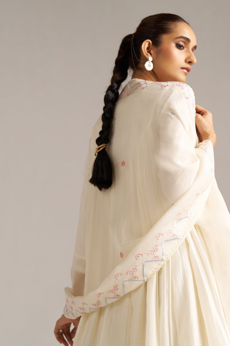 Ivory Bemberg Silk Festive Kurta Set