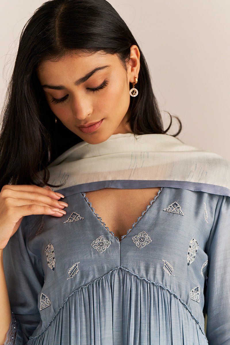 Stone Grey Kurta Set