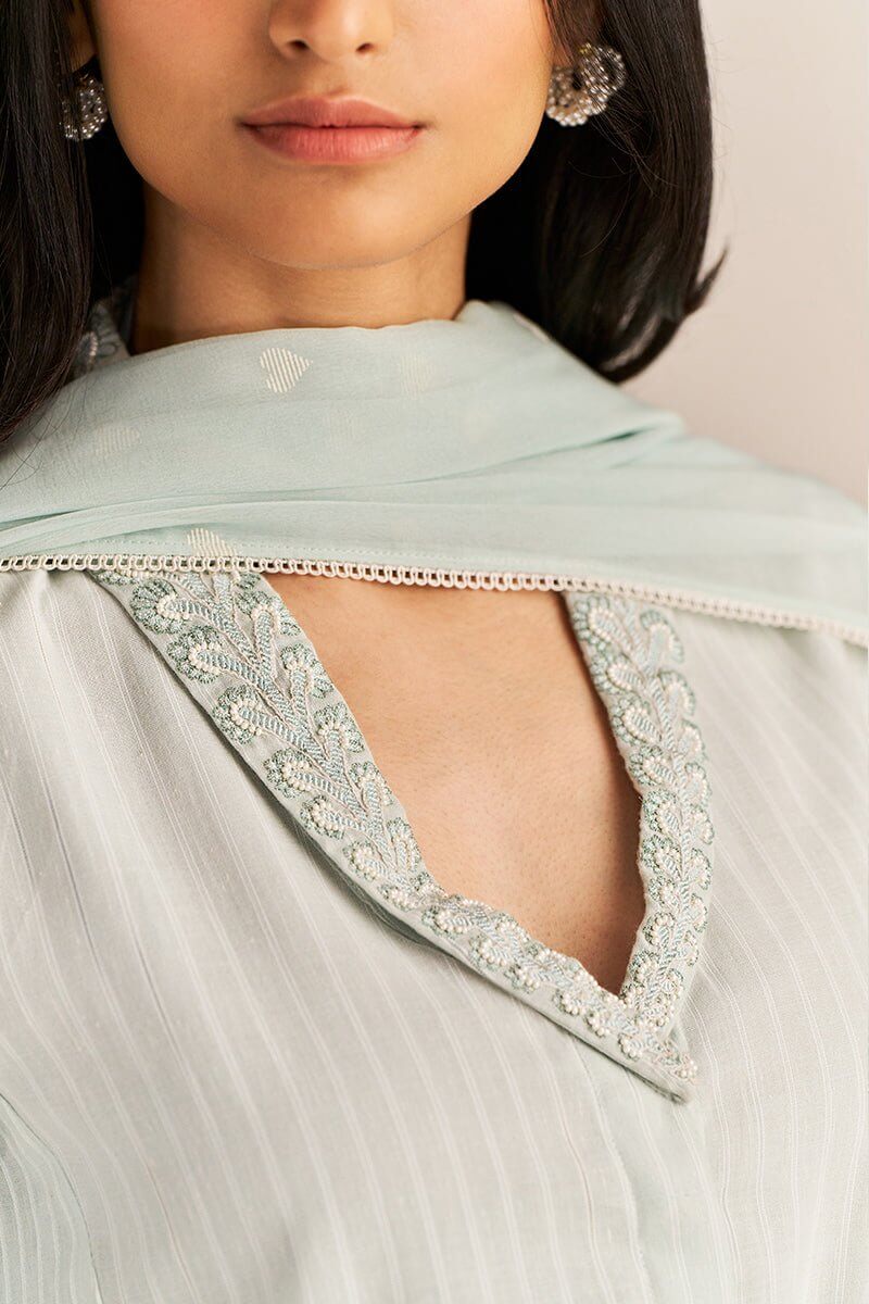 Soothing Sea Cotton Kurta Set