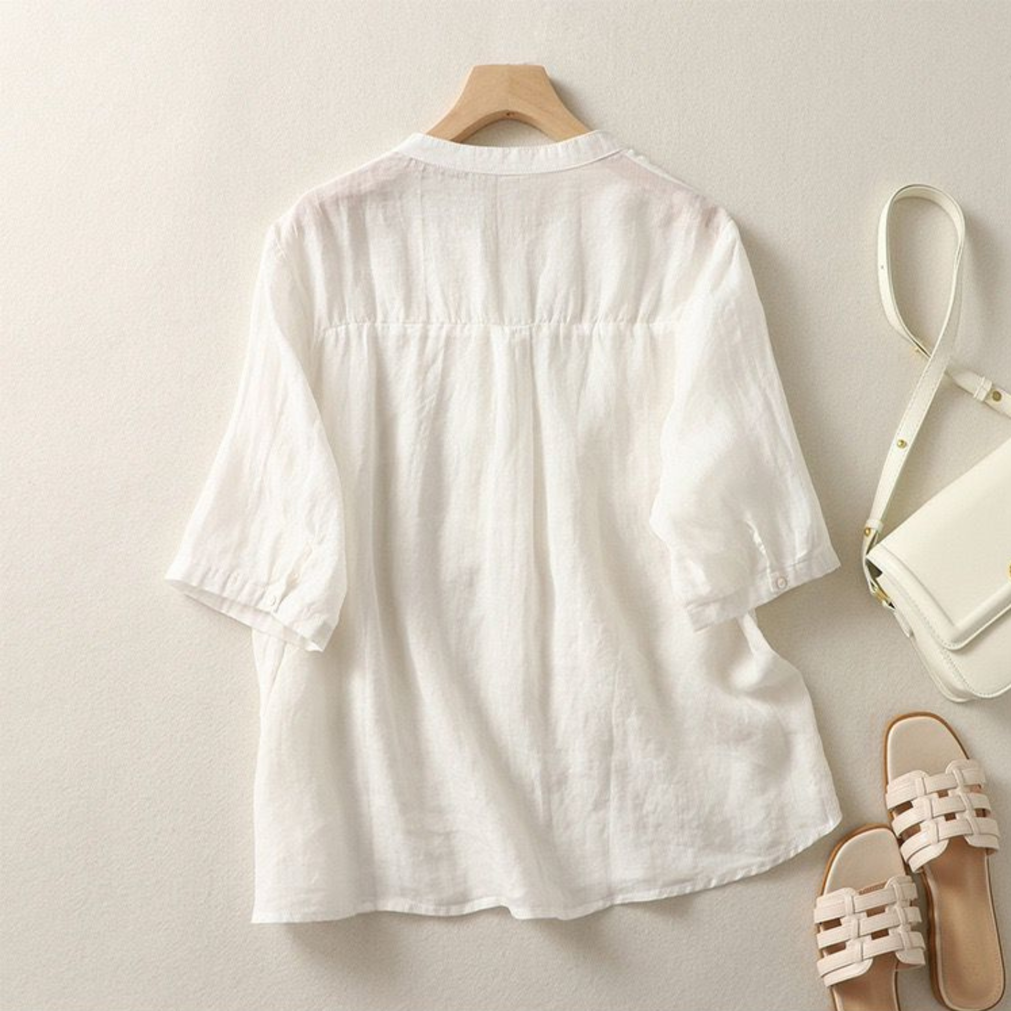 Pure Cotton  With Pocket Embroidered Casual Wear Top