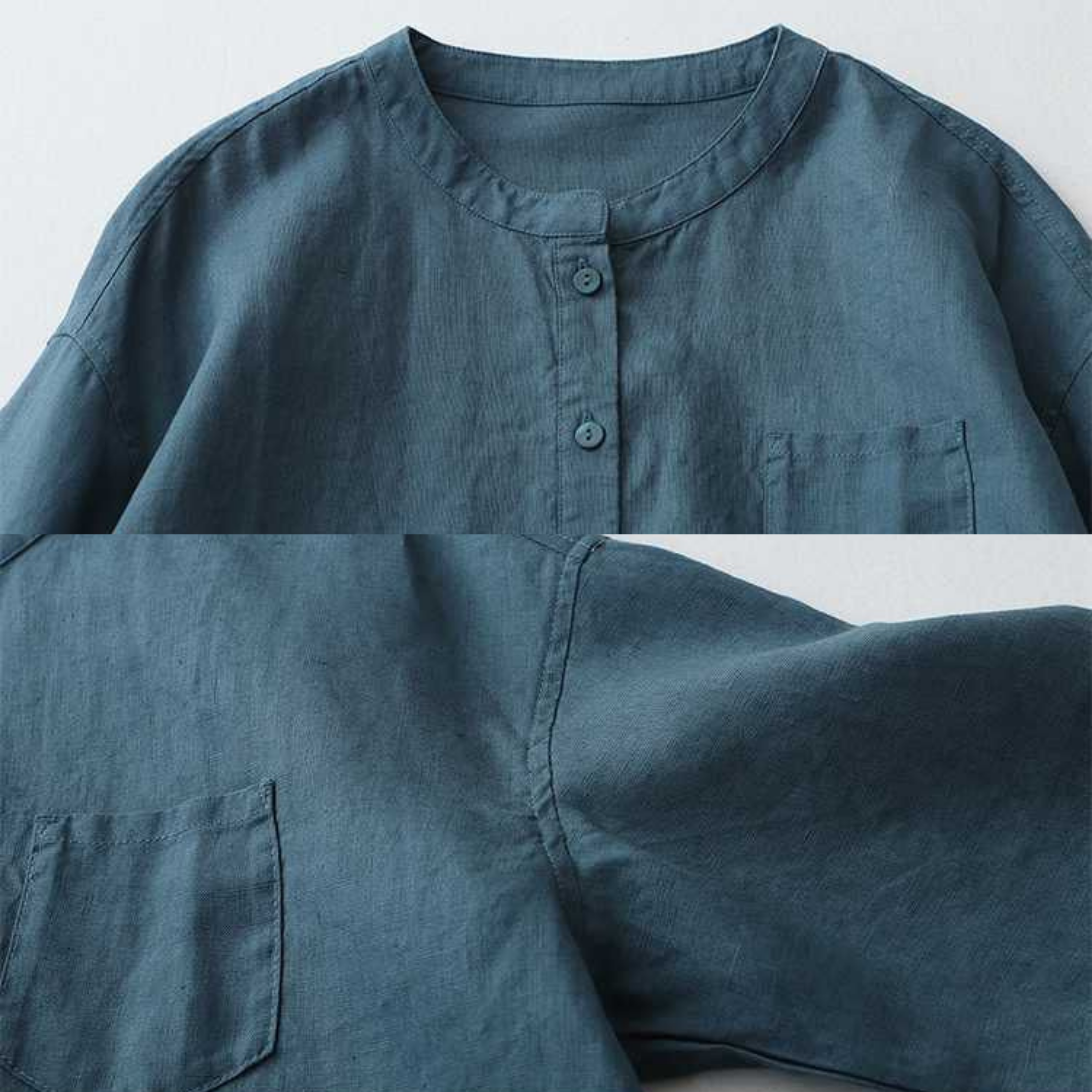 Classic Pure Cotton Plain Shirt With Pocket