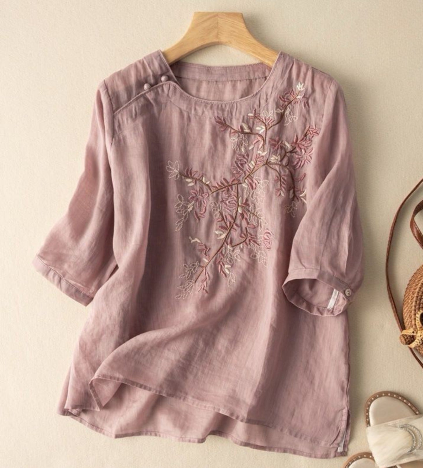 Pure Cotton Embroidered Womens Top