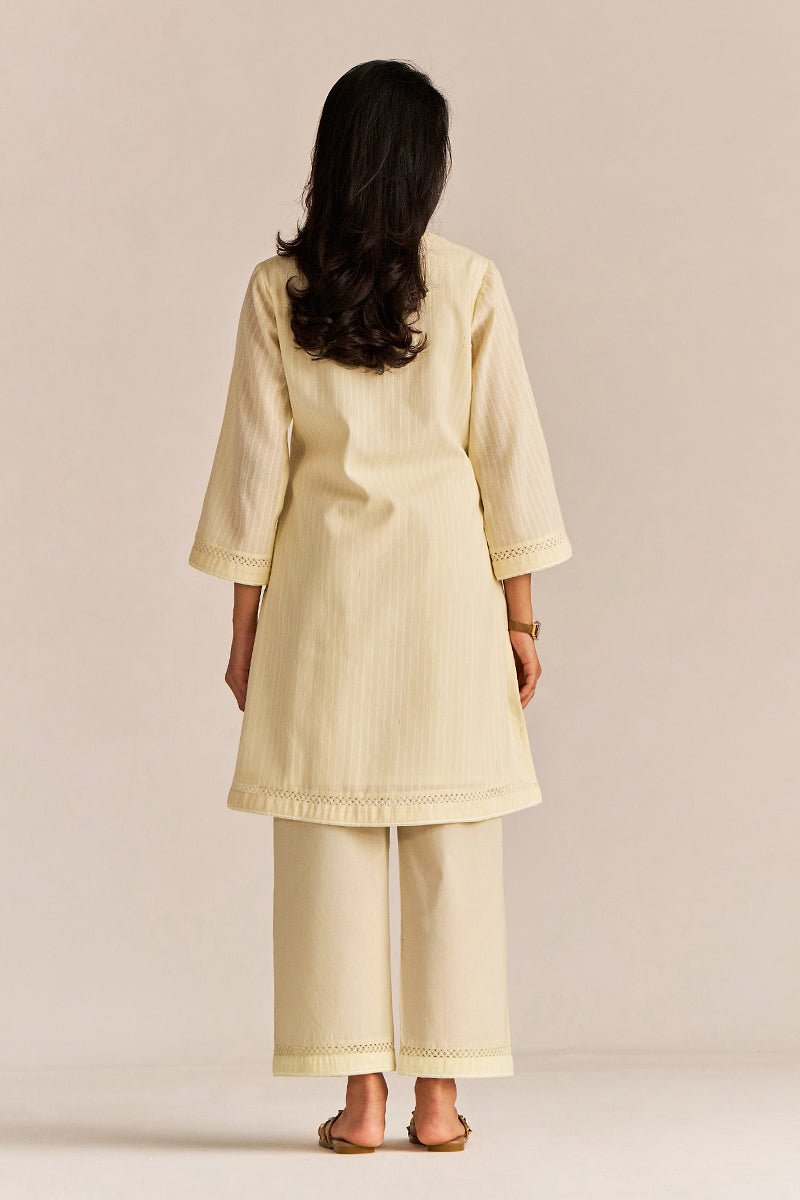 Fresh Lime Yellow Woven Cotton Co-ord Set