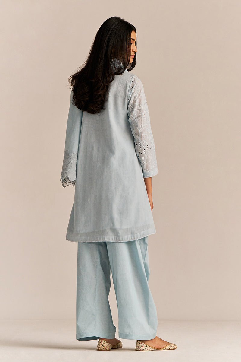 Powder Blue Embroidered Kurta Set
