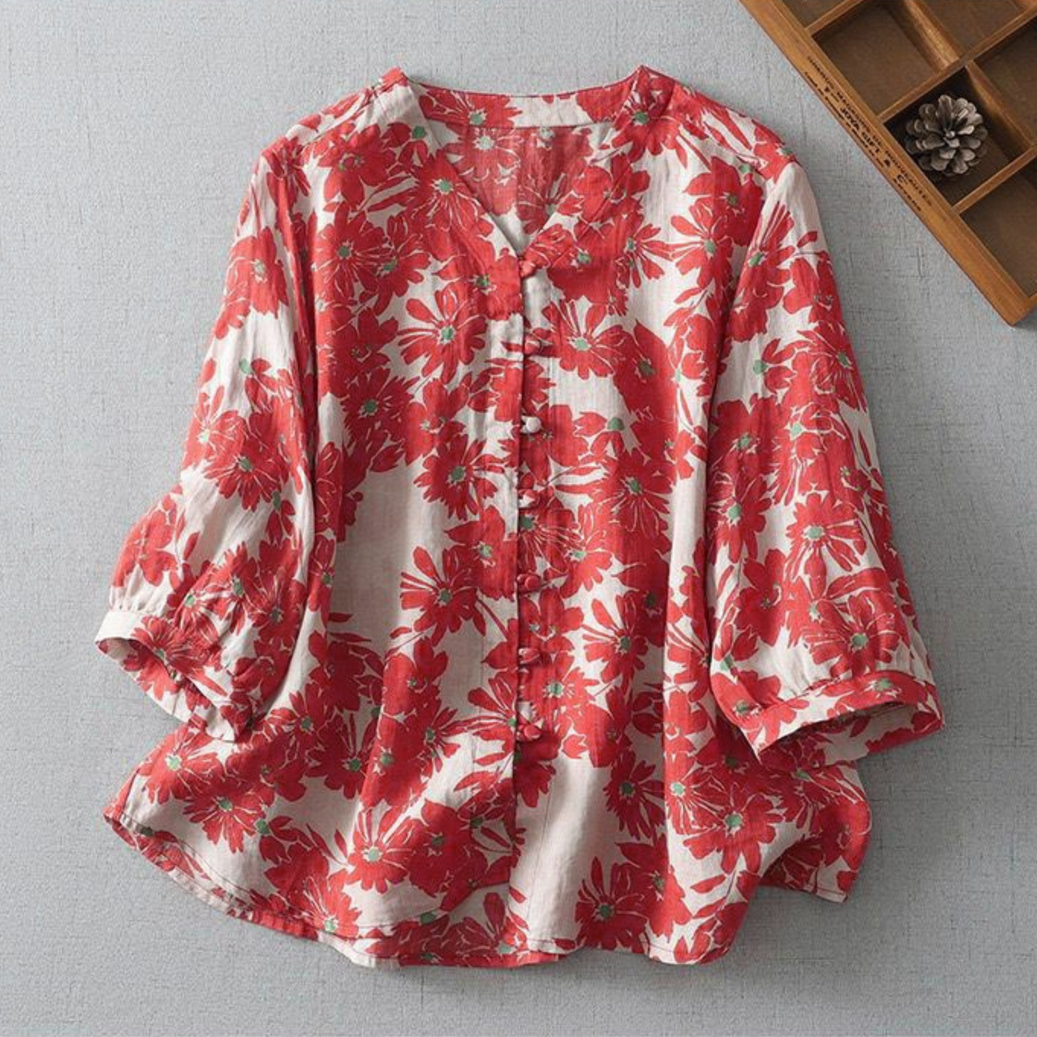 Pure Cotton Flex Floral Printed Shirt