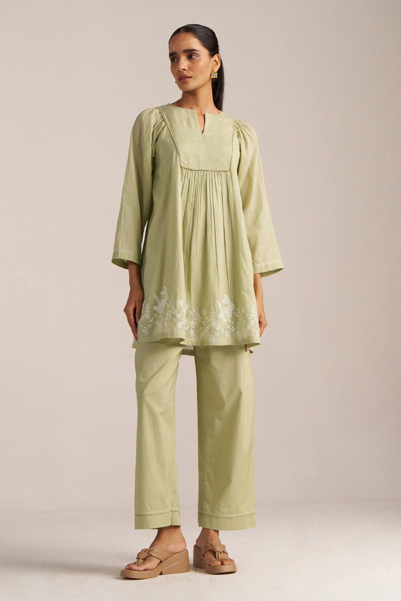 Sage Green Embroidered Co-ord Set