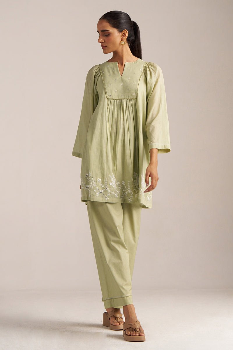 Sage Green Embroidered Co-ord Set