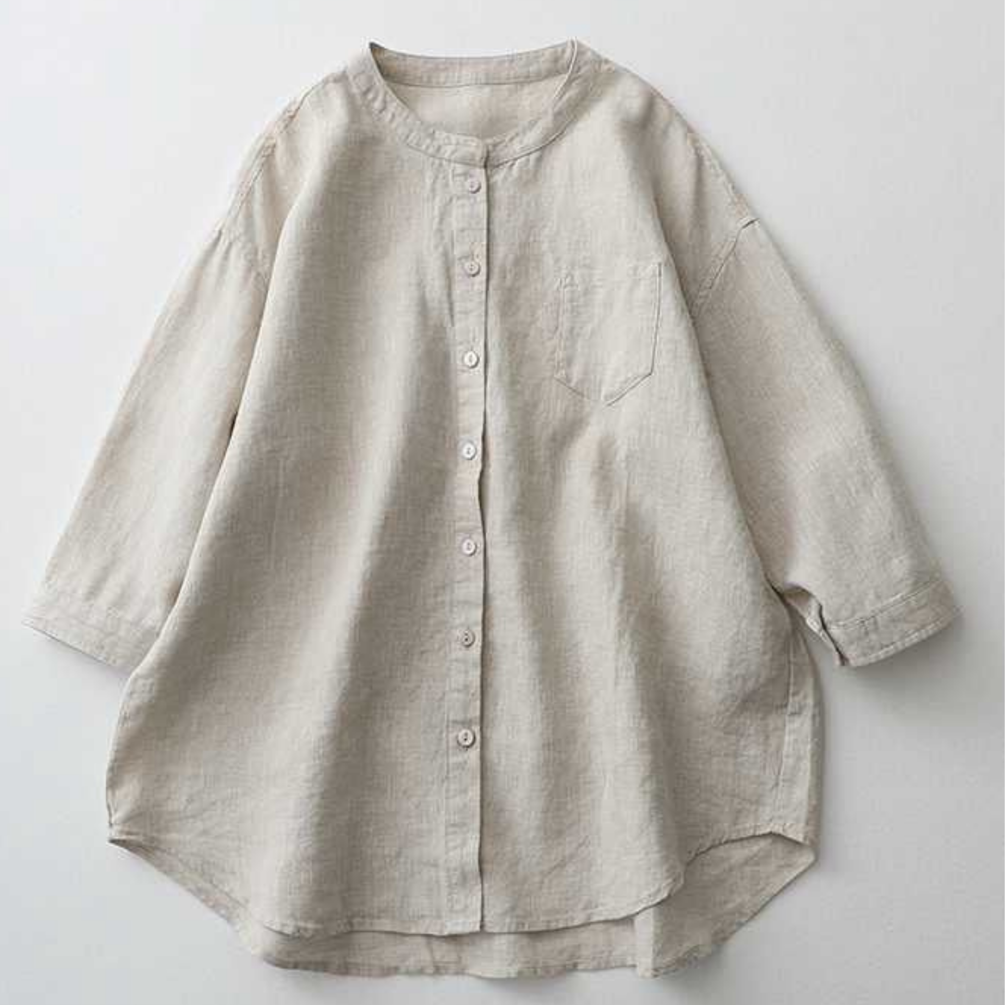 Classic Pure Cotton Plain Shirt With Pocket