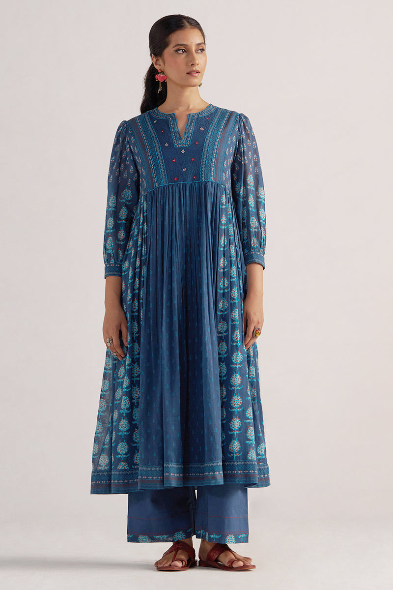 Dark Denim Mul Cotton Co-ord Set