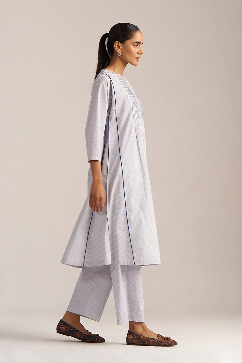 Blue Checkered Printed Co-ord Set