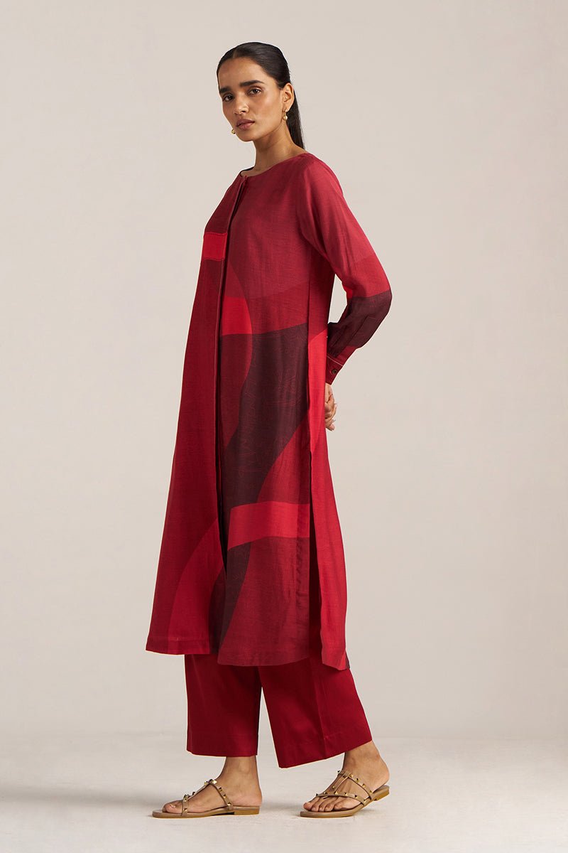 Tones of Crimson Co-ord Set