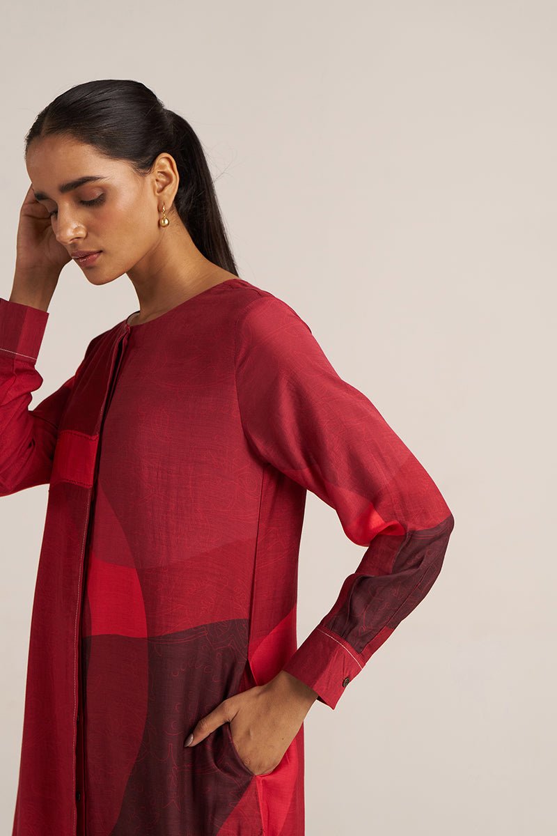 Tones of Crimson Co-ord Set