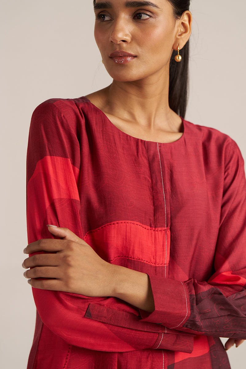 Tones of Crimson Co-ord Set