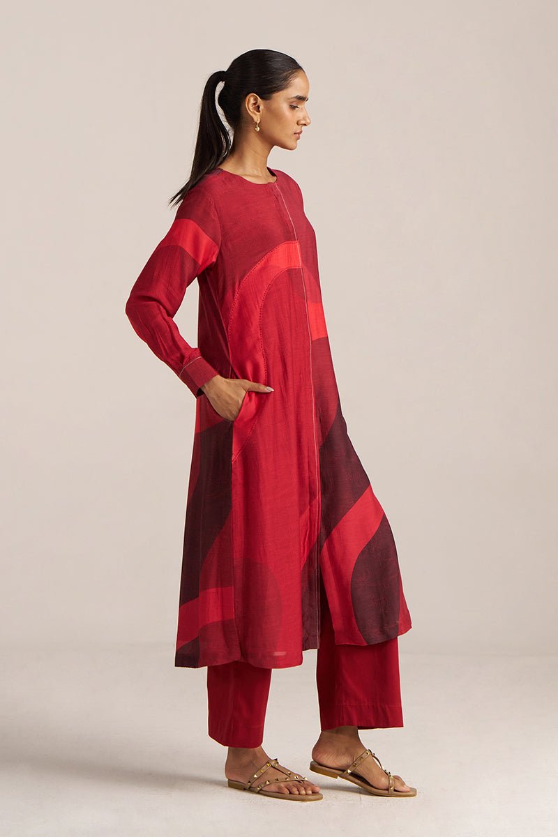 Tones of Crimson Co-ord Set