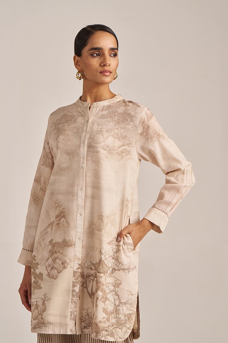 Macadamia and Tanin Cotton Linen Co-ord Set