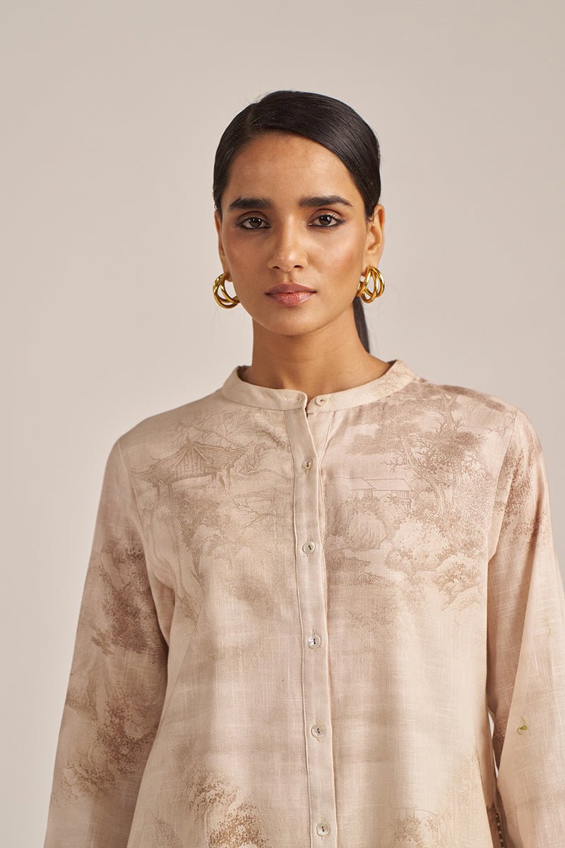 Macadamia and Tanin Cotton Linen Co-ord Set