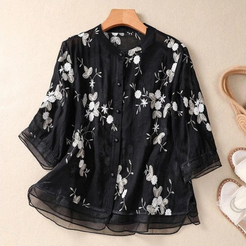 Pure Cotton Embroidered Shirt